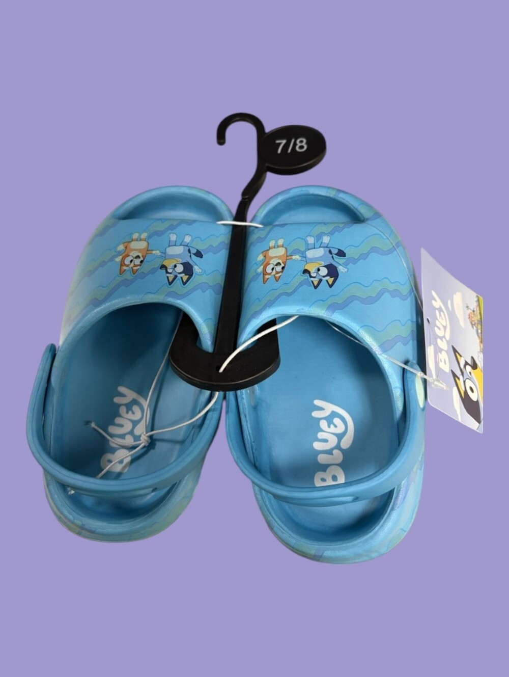 Bluey Toddler Sandals Blue Slides Kids Cartoon Shoes New